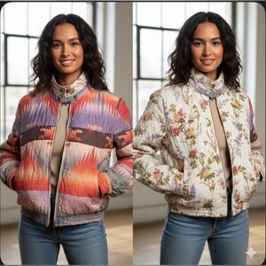 Polo Ralph Lauren Reversible Quilted Women Jacket | Size: Large | Color: Multi